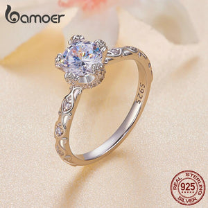 Anel Moissanite Coroa 1 Quilate Bamoer