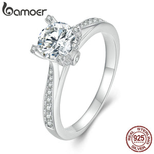 Anel de Casamento Moissanite Requintado Bamoer