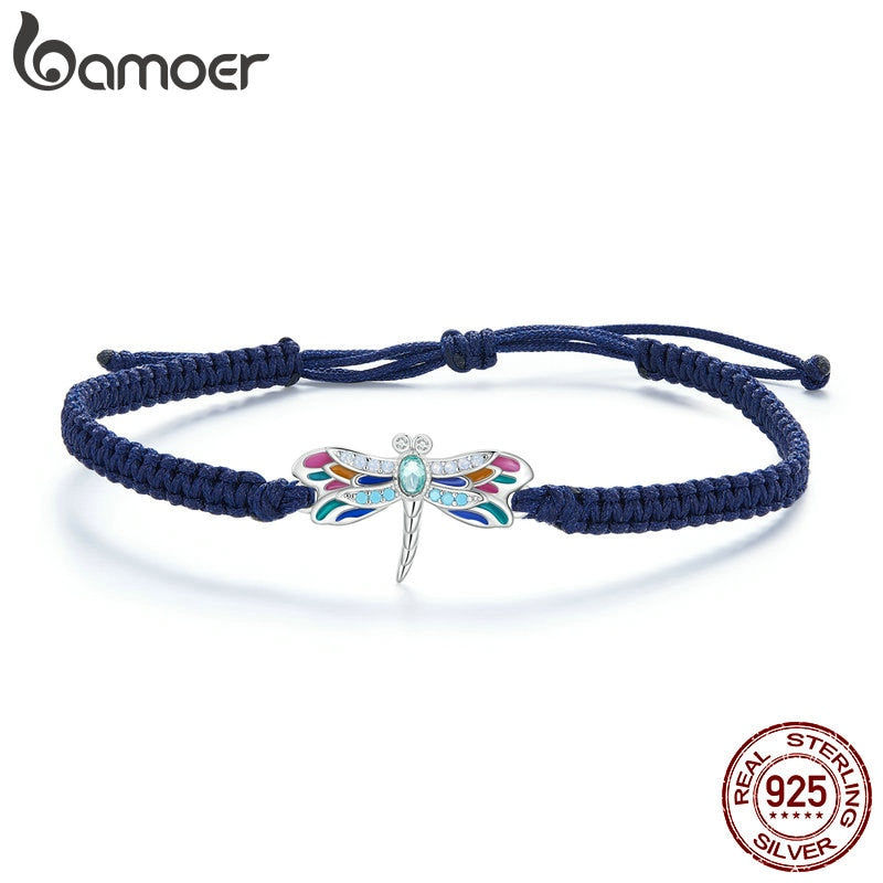 Pulseira Azul Libélula Bamoer