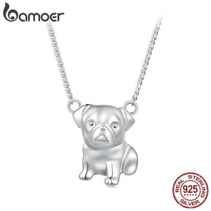 Colar com Pingente Pug Bamoer